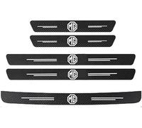 YSDCIKM 5 Pcs Car Door Sill Protector Strips for MG 3 Hybrid (MG3) 2024-2025 Hybrid+ Luxury, Waterproof Carbon Fiber Sticker Protective and Kick Scuff Plate Accessories