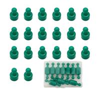 YSDINK 12 * 19mm Strong Neodymium Magnets | 20 Pack Magnetic Push Pins for Fridge, Whiteboard, Noticeboard & Office, Durable Black Magnet Pins for Home, School, Crafts and Organization (Green)