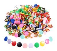YSDINK 300 Pcs Black Drawing Pins with Storage Box, Round Head Thumb Tacks, Metal Push Pins for Pinboards, Bulletin Boards, Maps, Photo Walls, Decorative Cork Board Pins for Office and Home (Colorful)