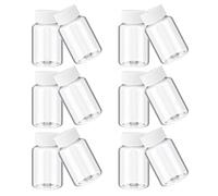 YSDINK Empty Capsules,Plastic Pill Containers with Secure Caps for Liquid,Solid,Powder,Chemical Storage, Refillable Travel Medicine Organizer for Vitamins,Medication,Supplements (Clear, 30ml 12-pack)