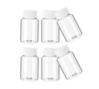 YSDINK Empty Capsules,Plastic Pill Containers with Secure Caps for Liquid,Solid,Powder,Chemical Storage, Refillable Travel Medicine Organizer for Vitamins,Medication,Supplements (Clear, 80ml 6-Pack)