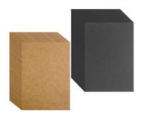 YSDMY 100 Sheets Kraft Paper Card A6 350gsm 14.5 x 9.5 cm Hard Paper A6 Business Card Paper（Black + Brown