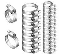 YSDMY 25Pcs Hose Clips 10-25mm Jubilee Hose Clamp Adjustable Hose Clamps,Stainless Steel Pipe Clips Assortment for Water Pipe,Automobile Tubing(10-16mm,16-25mm)