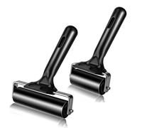 YSDMY Rubber Roller 2 Pcs Rubber Brayer Roller 10cm + 6cm for lino Printing, Block Printing, Color Block, Stamping, Crafts