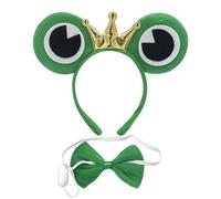 YSDYY 1 Piece Frog Headband, 1 Piece Green Bow Tie, Creative Novel Frog Headband, Universal Male And Female, Interesting Headband, Clothing Green Decoration
