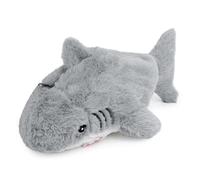 YSDYY 1 Piece Gray Shark Pencil Case, Cute Shark Zip Pencil Case, Plush Animal Stationery Bag, Large Capacity Storage Bag, Multi-Purpose Storage Bag