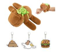 YSDYY 1 Piece Plush Capybara Toy, 3 Pieces Capybara Pendant, Capybara Snap Bracelet, Plush Capybara Bracelet, Creative Children's Toy, Cute Clapping Bracelet