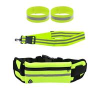 YSDYY 1 Piece Reflective Shoulder Strap, 1 Piece Arm Strap, 1 Piece Fluorescent Waist Bag, Adjustable Reflective Shoulder Strap, Reflective Suit, Night Sports Safety Suit