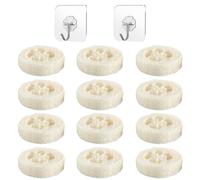 YSDYY 12 Pieces Of Loofah And 2 Pieces Of Hooks, Multi-Functional Cleaning Tool, Tableware Cleaning Brush, Suitable For Kitchen And Bathroom