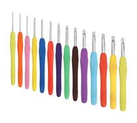 YSDYY 14 Pieces Of Non-Slip Handle Hook Needle, Knitting Hook Needle, Knitting Tool, Silicone Handle Hook Needle, Suitable For Beginners And Adults