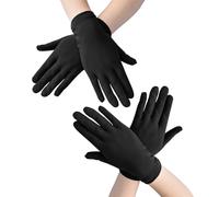 YSDYY 2 Pairs Of Black Gloves, Simple Solid Color Short Gloves, Performance Stretch Gloves, Ladies Ele Fashion Gloves, Etiquette Gloves, Party Clothing Gloves