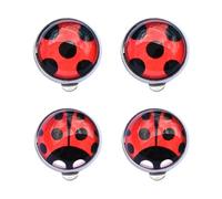 YSDYY 2 Pairs of Ladybug-Shaped Earrings, Creative Earrings, Interesting Earrings, Cute Personality Earrings, Clothing Accessories