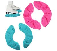 YSDYY 2 Pairs Of Skate Shoe Covers, Skating Protective Gear, Skate Shoe Accessories, Elastic Skate Shoe Covers (Blue, Pink)
