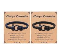 YSDYY 2 Pieces Boys Bracelets And 2 Cards, Handwoven Wristbands, Simple Design, Gift Bracelets