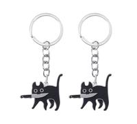 YSDYY 2 Pieces Cat Keychains, Creative Keychains, Fun Keychains, Fashionable Cartoon Keychains, Decorative Keychains