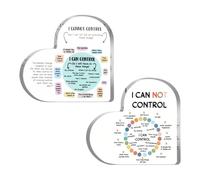 YSDYY 2 Pieces Mental Health Ornaments, Heart Shaped Desktop Decoration Ornaments, Acrylic Mental Health Signs, Desktop Decorations, Suitable For Home, Office