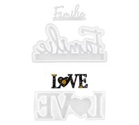 YSDYY 2 Pieces Of Alphabet Silicone Molds, Desktop Ornament Molds, Casting Molds, Diy Handicraft Tools, Plaster Molds