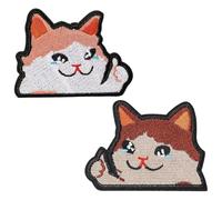 YSDYY 2 Pieces Of Cat Embroidery Patches, Clothing Decoration Patches, Clothing Repair Materials, Cute Cartoon Patches, Sewing Accessories