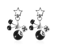 YSDYY 2 Pieces Of Cherry Black Ball Keychain, Creative Personality Keychain, Fashionable Keychain, Bag Pendant, Women'S Keychain
