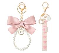 YSDYY 2 Pieces Of Cute Keychain, Bow Keychain, Women'S Keychain, Decorative Keychain, Key Accessories