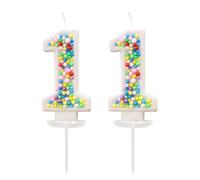 YSDYY 2 Pieces Of Number 1 Candle, Creative Birthday Candle, Colorful Candles, Cake Decorations, Cake Accessories