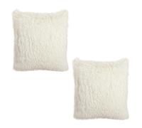 YSDYY 2 Pieces Plush Throw Pillow Covers, 45×45 Seat Cushion Covers, Solid Color Faux Fur Cushion Covers, Square Fluffy Throw Pillow Covers, Suitable For Bedroom, Living Room, Car