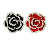 YSDYY 2 Pieces Rose Brooch, Metal Flower Pin, Ele Corsage for Women, Simple Fashion Brooch, Clothing Decoration Flower