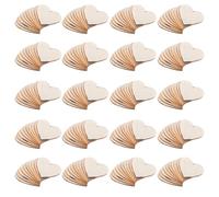 YSDYY 200 Pieces Blank Heart-Shaped Wood Pieces, Wooden Heart-Shaped Template, Diy Craft Wooden Jewelry Decoration, 3Cm Decorative Wooden Heart, Party Guest Book Decoration