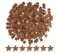 YSDYY 200 Wooden Star Buttons, Decorative & Sewing Accessories, Simple Style, Clothing Button Replacement