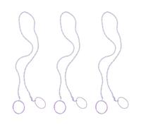 YSDYY 3 Pack Green Purple Nylon Ponytail Fixing Hair Ties, Elastic, Sports, Women's