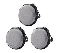 YSDYY 3-Piece Round Headphone Bag, Small Item Storage Bag, Mini Storage Bag, Portable Storage Bag, Travel Storage Bag