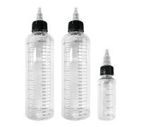 YSDYY 3-Piece Squeeze Bottle Set (2x250ml, 1x30ml) - Ketchup, Oil, Vinegar Dispenser - Leak-Proof, Reusable, PET Material