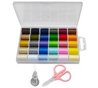 YSDYY 30 Pieces Of Sewing Thread, With 1 Piece Of Needle Threader And 1 Piece Of Small Scissors, Polyester Sewing Thread, Sewing Supplies, Diy Handicraft Accessories
