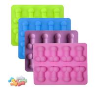 YSDYY 4-Piece Chocolate Moulds, Silicone, Pink, Blue, Green, Purple, Irregular Shape, Multipurpose