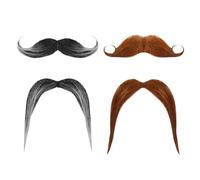 YSDYY 4 Pieces Of Fake Beards, Simulated Mustaches, Costume Props, Novel Fake Beards, Masquerade Party Performance Accessories
