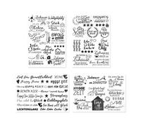 YSDYY 4 Pieces Peel Off Stickers, Black Sticker Set, Waterproof Stickers, Creative Stickers, Personalized Design Stickers, Suitable for Glass, Wall, Wood and DIY Decoration