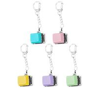 YSDYY 5 Pieces of Color Keyboard Keychain, Creative Fashion Personality Pendant, Pressable Buttons, Backpack Key Pencil Case Decoration, Study and Work Decompression Decoration
