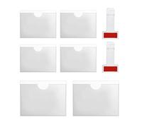 YSDYY 6-Pack Car Permit Holder Card Sleeve with 2 Ticket Clips, Windshield Card, Holder Parking Pass Clip, Badge and Passport Clear Clip for Car, Van and Caravan Windshields