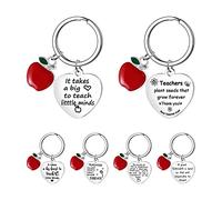 YSDYY 6 Piece Teacher Keyring Set, Men's Women's Teacher's Day Gifts, Birthday, Graduation Season, Thanksgiving Thanksgiving Gift Jewelry Keyring Set