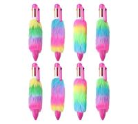 YSDYY 8 Pieces Of Colorful Plush Pens, Creative Styling Pens, Interesting Stationery, Click Pens, Student Stationery, Cute Stationery Pens