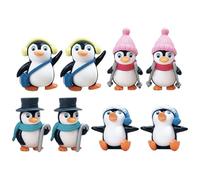 YSDYY 8 Pieces Of Mini Penguin Ornaments, Cute Cartoon Doll Decoration, Diy Craft Jewelry Accessories, Miniature Landscape Ornaments Toys, Desktop Ornaments Decoration