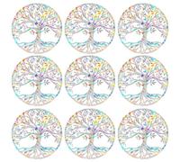 YSDYY 9 Pieces Of Large Tree Pattern Window Stickers, Bird Anti-Collision Stickers, Home Decoration Stickers, Waterproof Window Stickers, Window Decoration Accessories