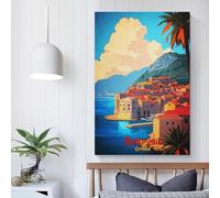 YSEFGBV Dubrovnik Art Canvas Artwork for Wall for Living Room Bedroom Kitchen Hallway Stairs Modern Wall Art 20x30inch(50x75cm)