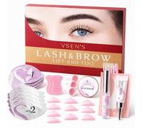 YSEN'S Lash Lift Kit with Glue Balm - Eyelash Lift & Brow Lamination Kit, Individual Step 1 & 2 Sachets, Multi-Size Silicone Rods & Tools