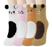 YSense Snug Women Fluffy Socks Gifts Winter Warm Thick Cozy Thermal Socks Fuzzy Cute Animal Bed Socks for Women and Girls Best Present Ideas for Christmas Valentine's Day Mother's Day