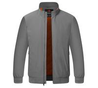 YSENTO Mens Bomber Jackets Winter Casual Windbreakers Jacket Windproof Lined Warm Baseball Coat Outwear(Dark Grey,S)