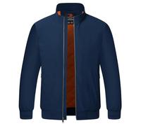 YSENTO Mens Bomber Jackets Winter Casual Windbreakers Jacket Windproof Lined Warm Baseball Coat Outwear(Navy,M)