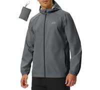 YSENTO Mens Lightweight Waterproof Jackets Packaway Rain Coats Outdoor Hiking Walking Cycling Hooded Jackets