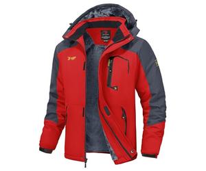 YSENTO Mens Waterproof Ski Winter Jacket Outdoor Warm Windproof Fleece Coats with Hood