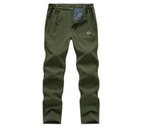 YSENTO Mens Waterproof Walking Fleece Lined Trousers Winter Thermal Ski Hiking Outdoor Overtrouser